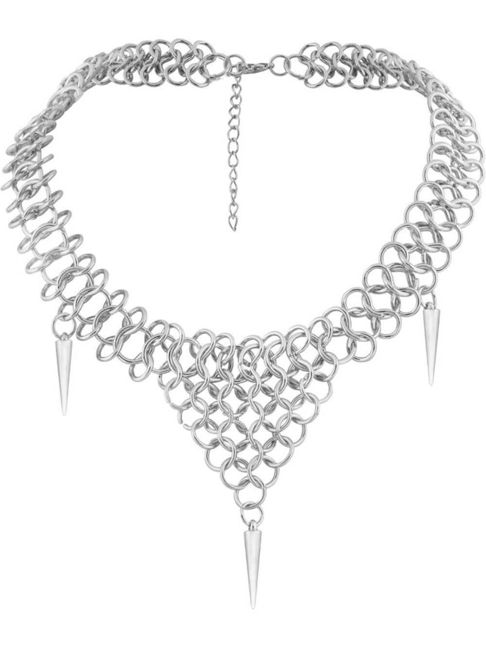 Chunky Spike Choker Necklace | Gothic Emo Punk Grunge Jewelry for Bold Style